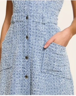 Light Tweed Midi Dress
