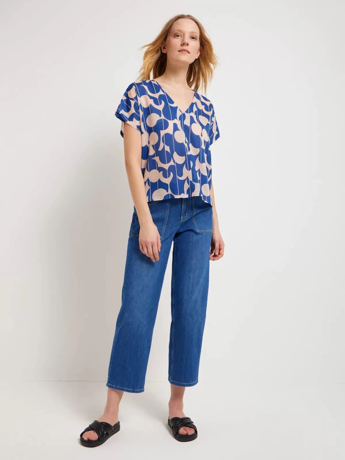 Tencel V-Neck Blouse