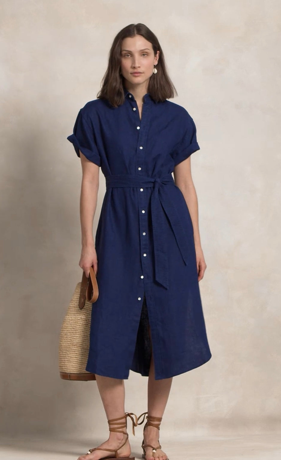 Oxford Midi Shirt Dress