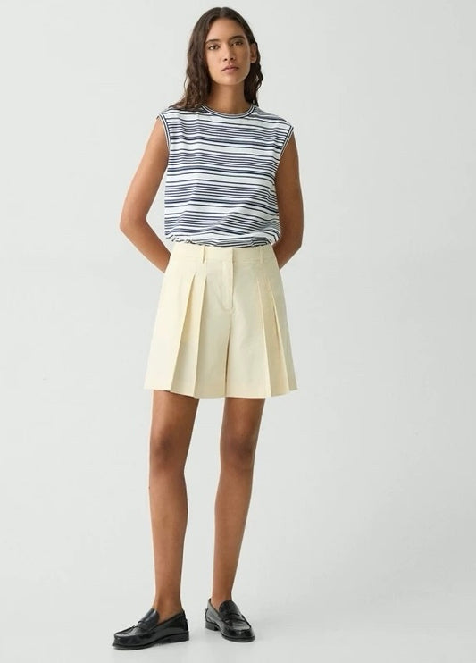 Linen Pleated Shorts