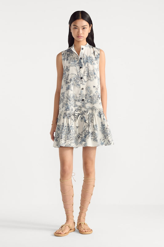 Cotton Poplin Tiered Dress