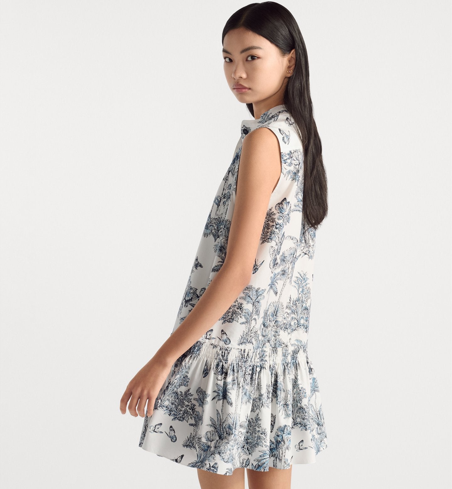 Cotton Poplin Tiered Dress