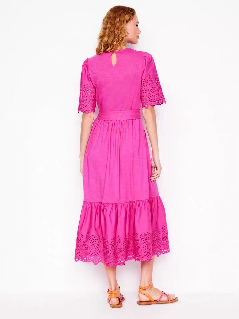 Cotton Jersey Eyelet Dress