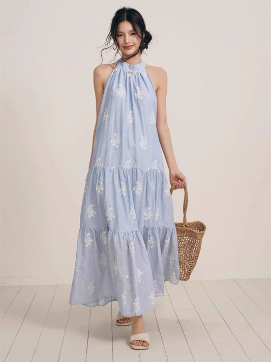 Embroidered Maxi Dress