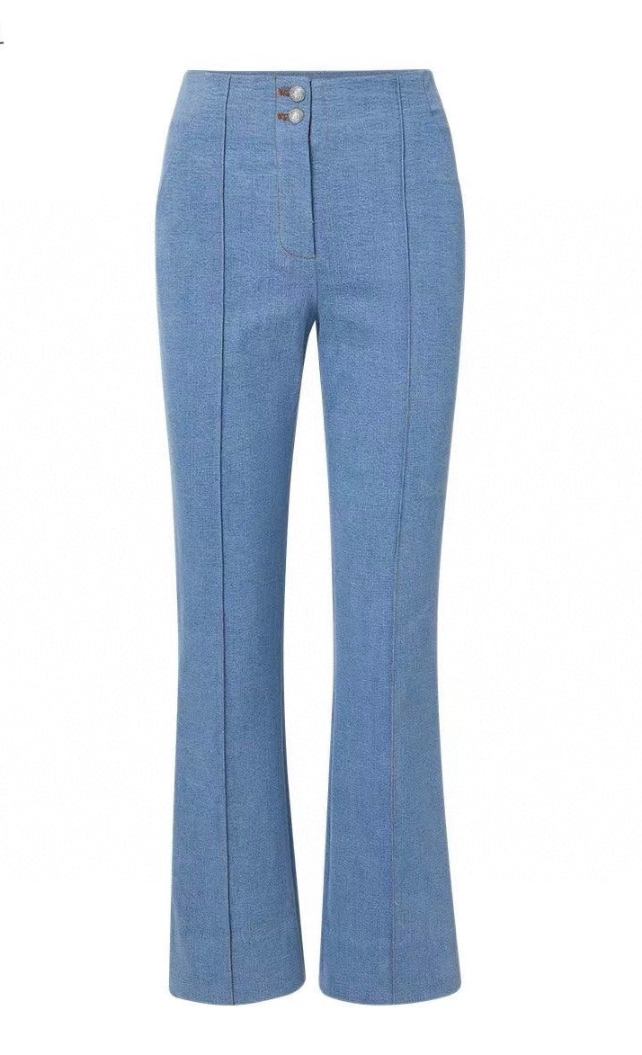 High-Waist Fitted Jeans