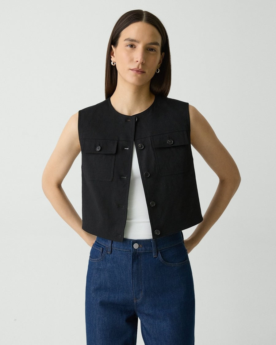 Linen Crop Top