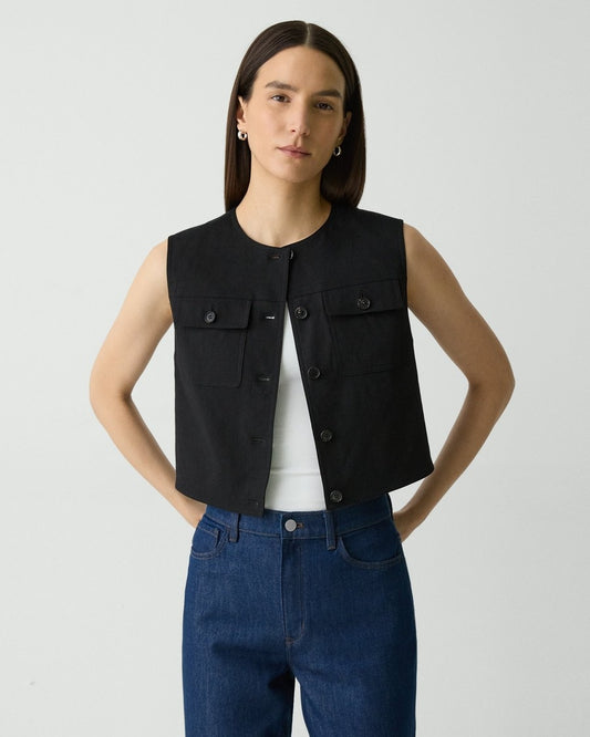 Linen Crop Top