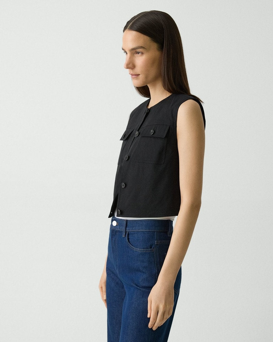 Linen Crop Top