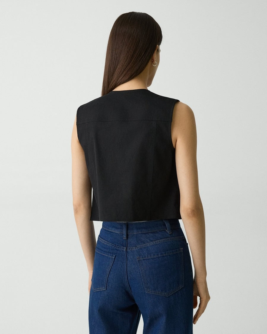 Linen Crop Top