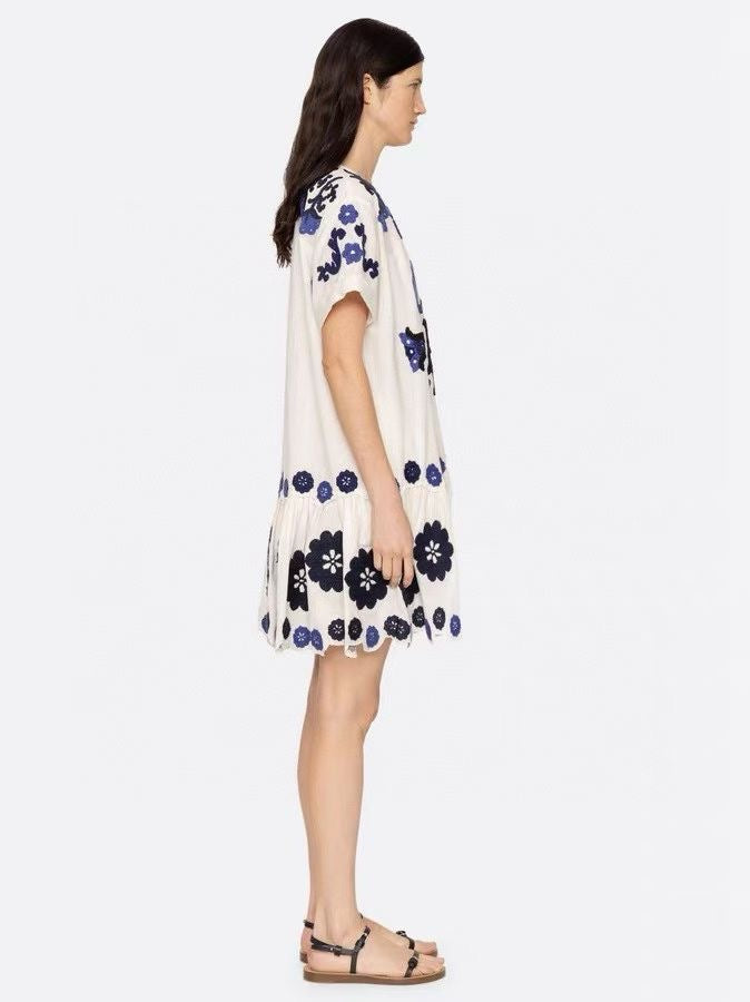 Cotton Embroidered Dress