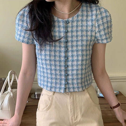 Tweed Short Top