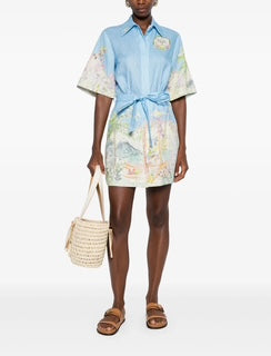 Linen Shirt Mini Dress