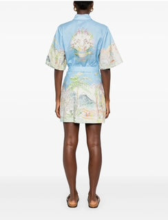 Linen Shirt Mini Dress