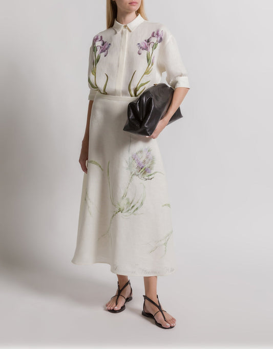 Linen Printed Top