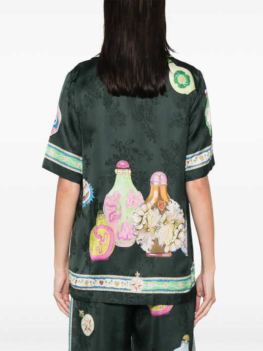 Silk Jacquard Top
