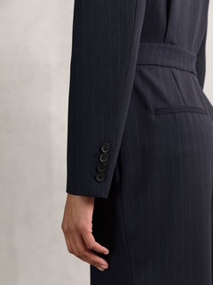 Wool Blend Tux Jumpsuit