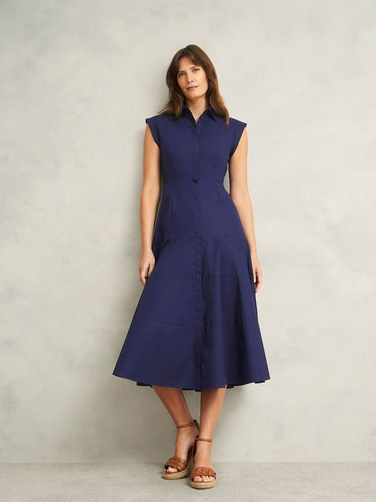 Cotton Shirt Flare Dress