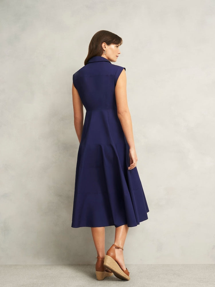 Cotton Shirt Flare Dress