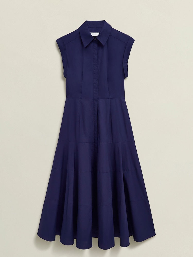 Cotton Shirt Flare Dress