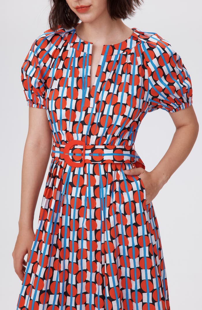 Cotton Belted Midi Dress