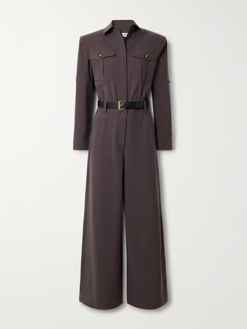 Brown Twill Jumpsuit
