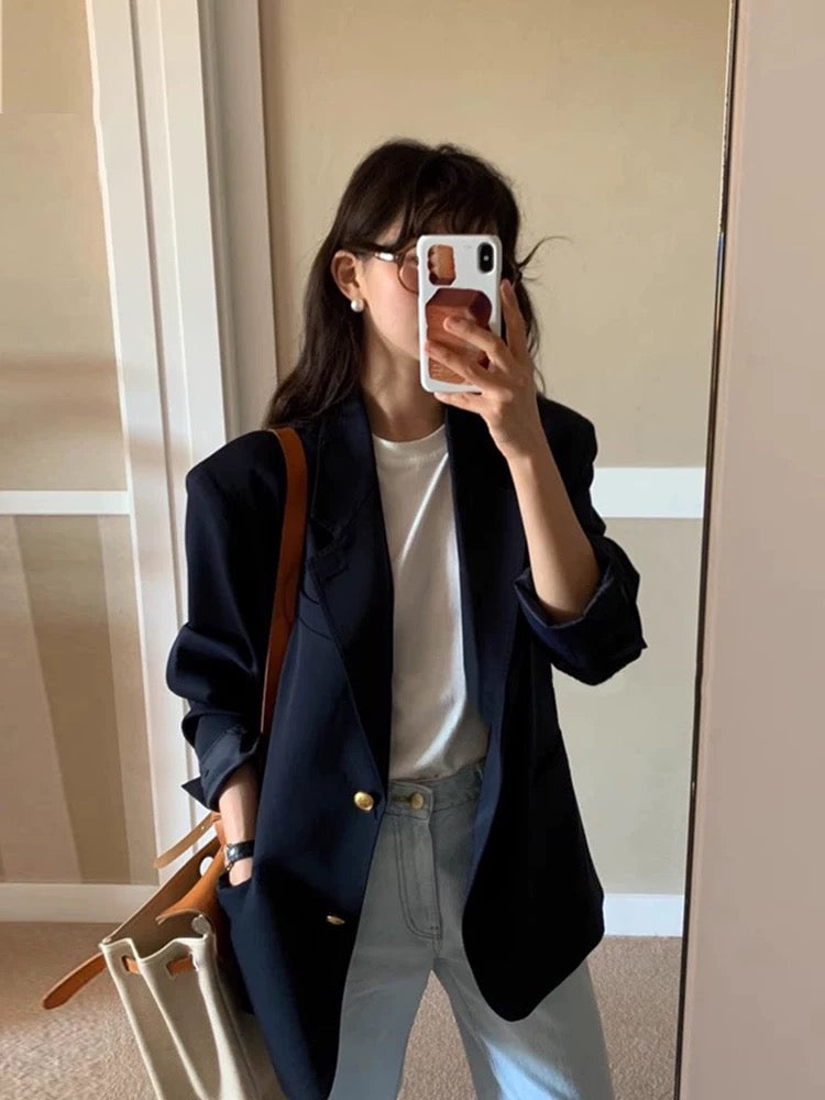 Classic Navy-Blue Blazer