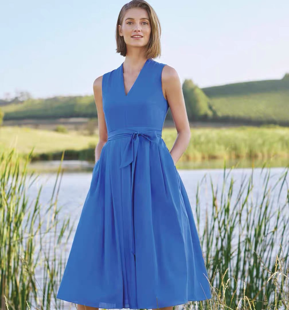 Silk Cotton Fit&Flare Dress