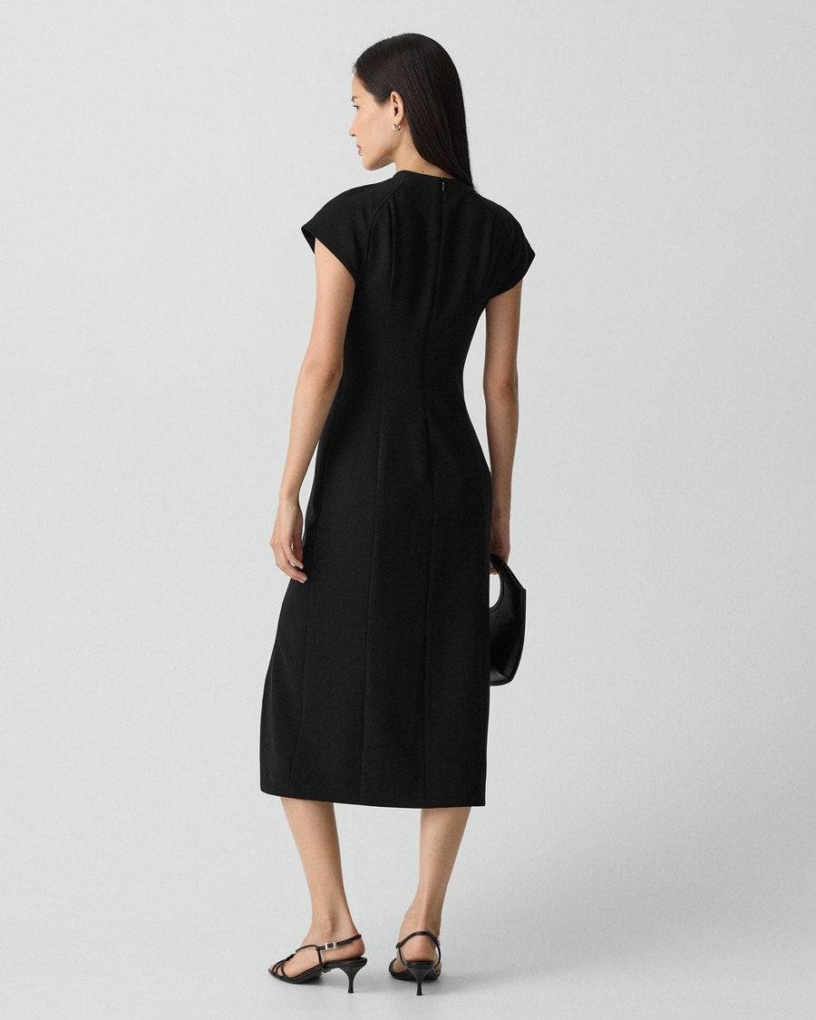 Crepe Midi Dress