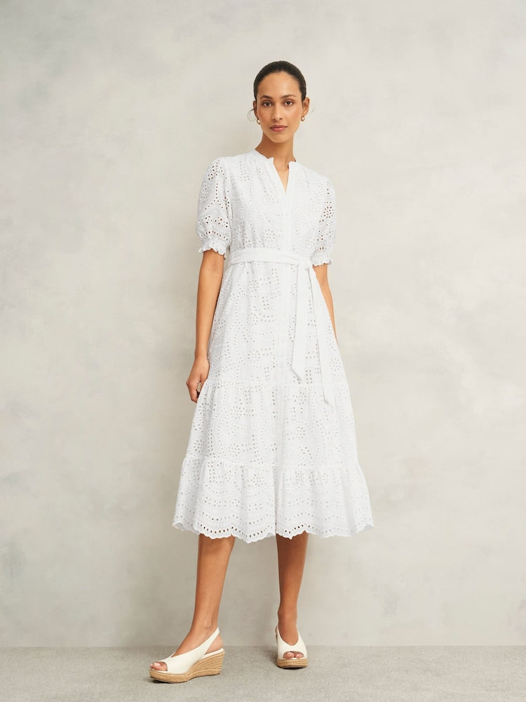 Full Eyelet White Dress