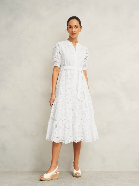 Full Eyelet White Dress