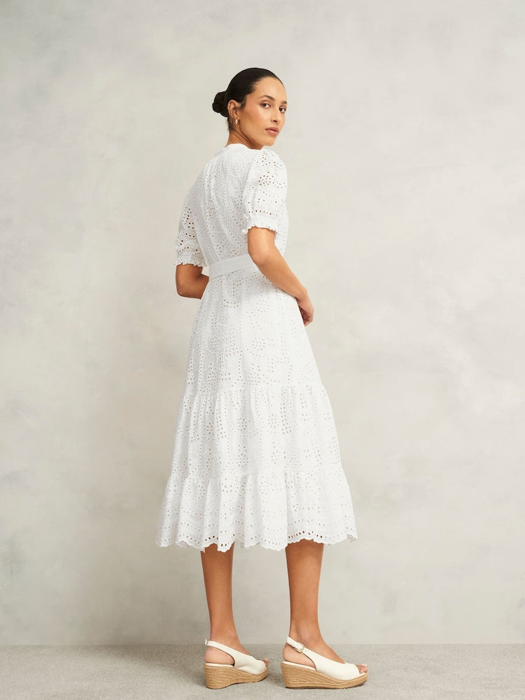 Full Eyelet White Dress
