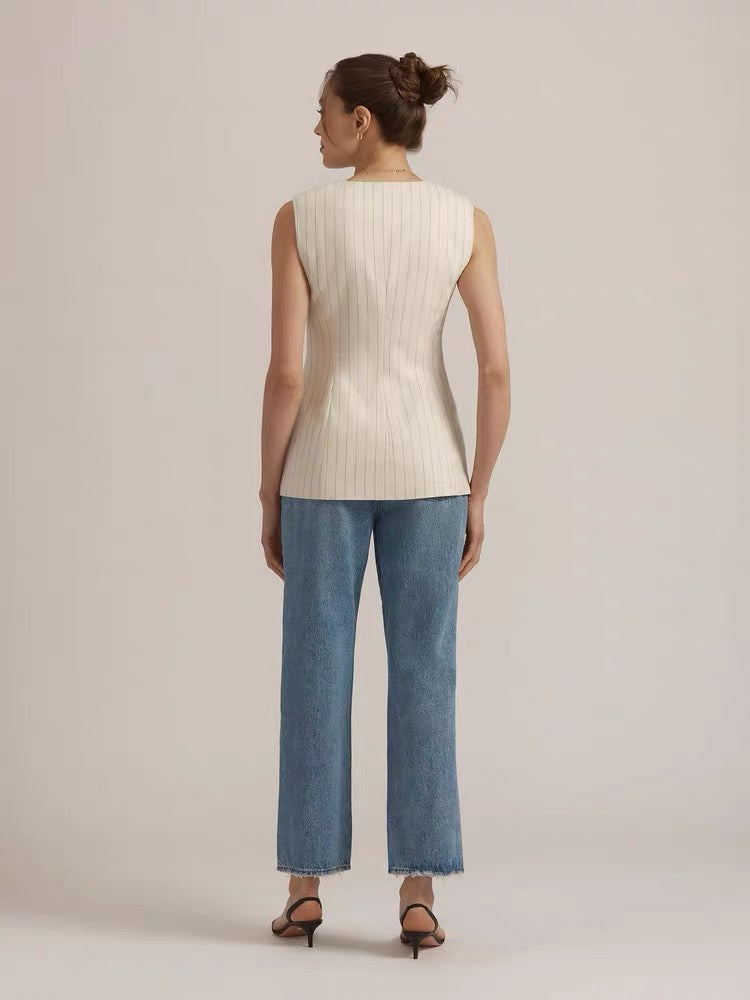 Lined Long Vest