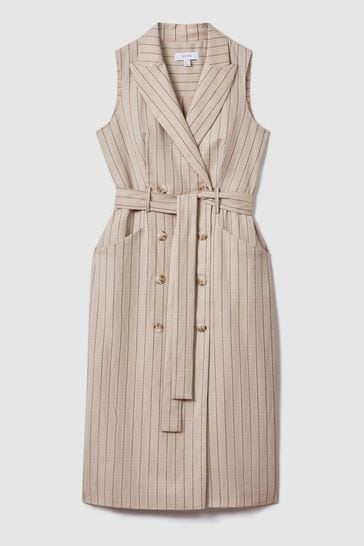 Wool Blend Stripe Dress