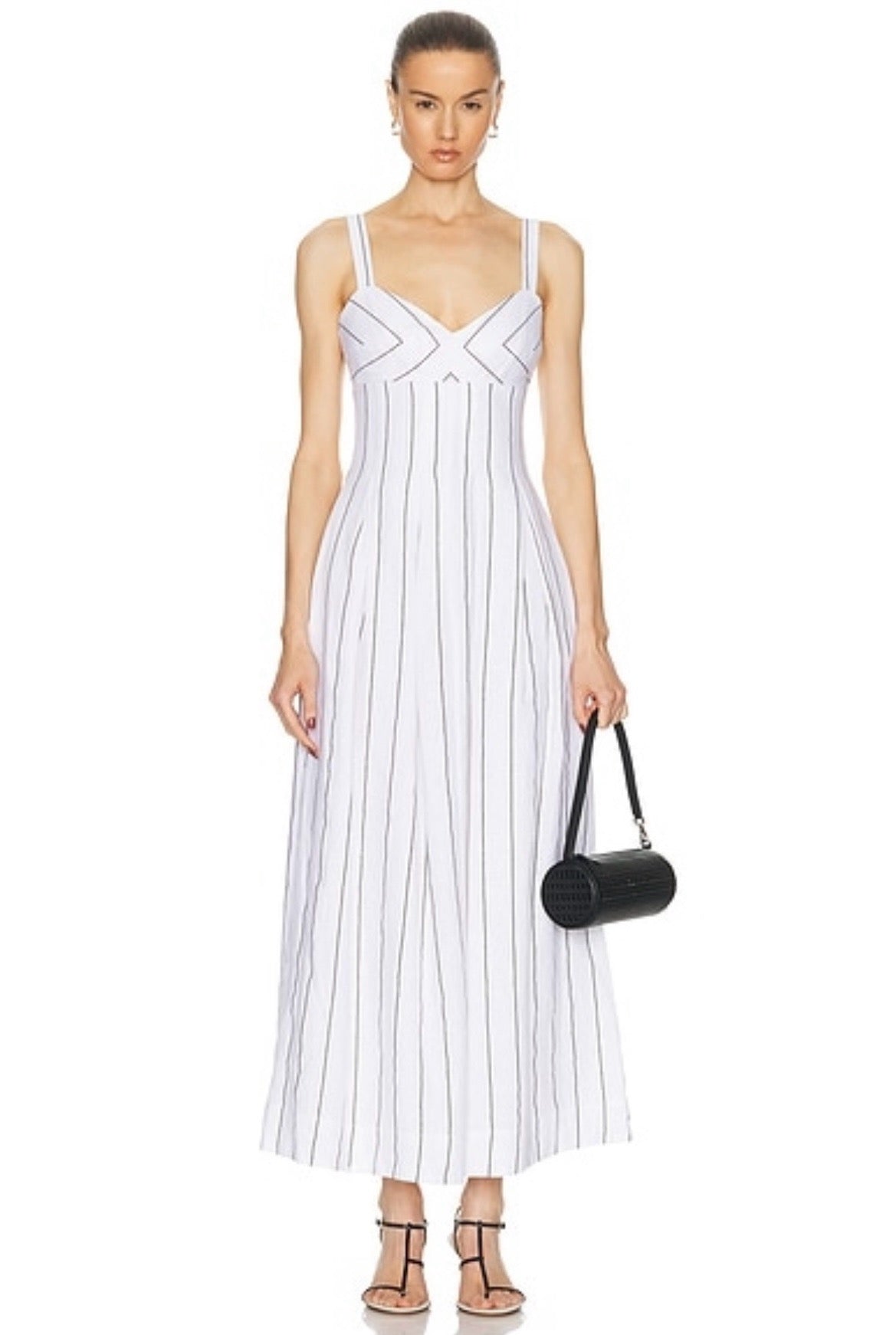 Linen Stripe Maxi Dress