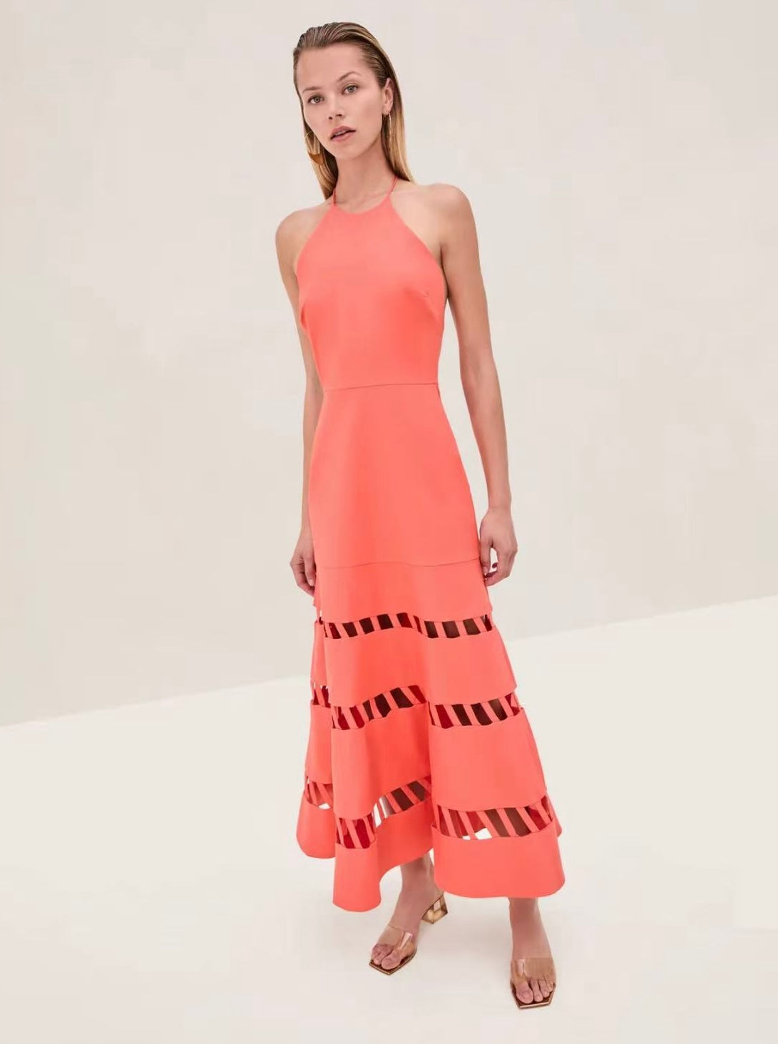 Cotton Spandex CutOut Maxi Dress