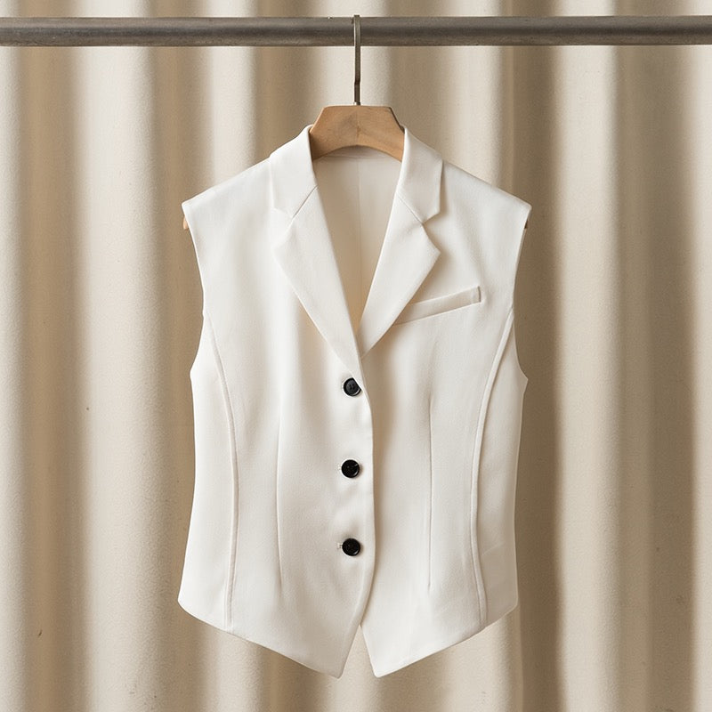 Satin Crepe Vest