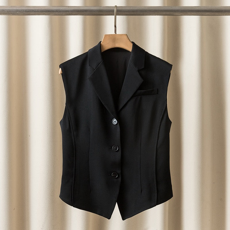 Satin Crepe Vest