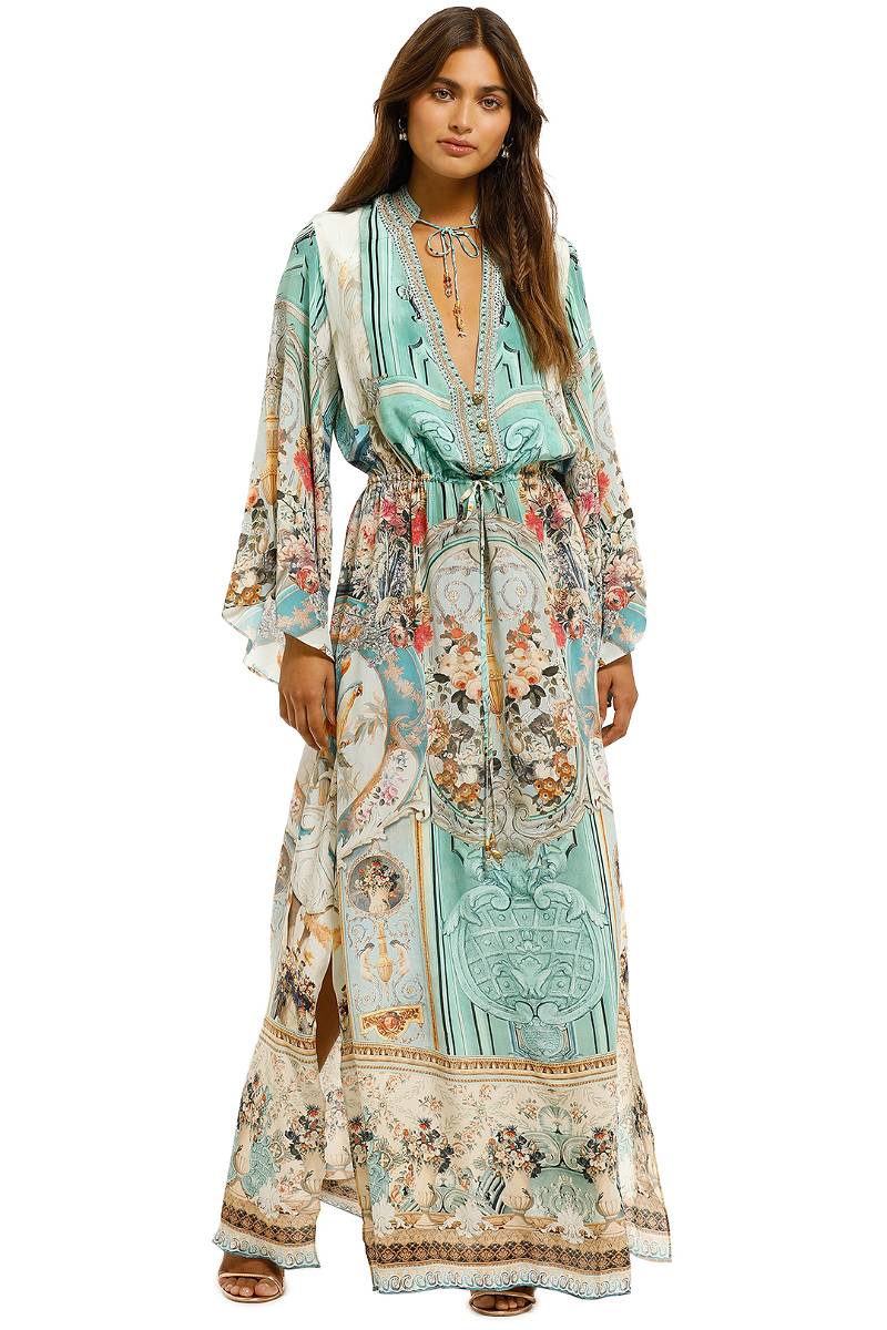 Silk Beaded Maxi Dress