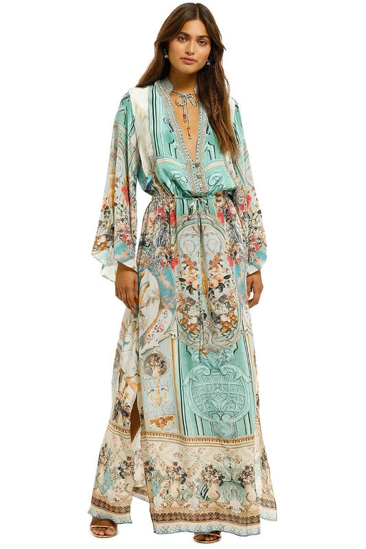 Silk Beaded Maxi Dress