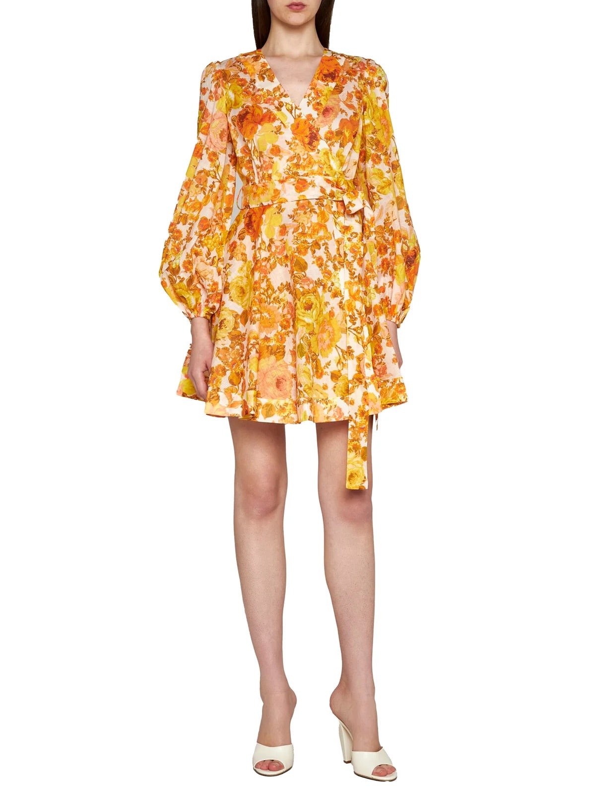 Linen Overlap Mini Dress