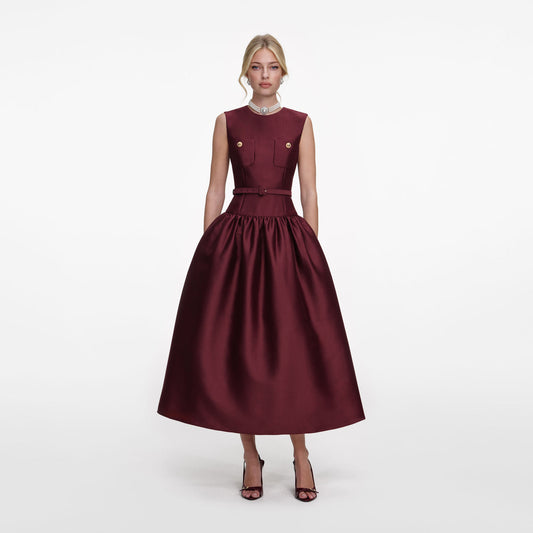 Taffeta Midi Dress