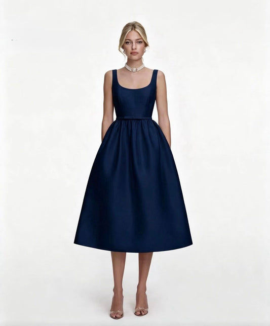 Taffeta Fit & Flare Dress
