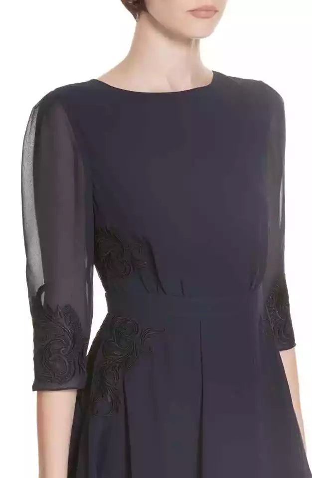 Embroidered Sheer Dress